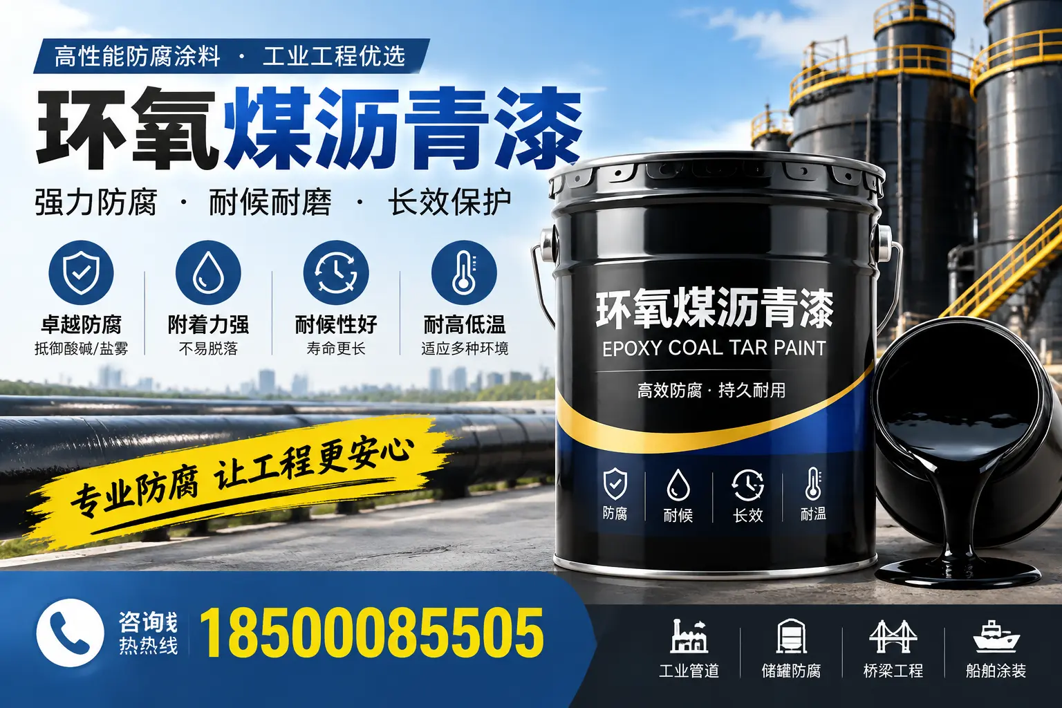 环氧煤沥青漆的施工方法与注意事项，确保在胡杨河顺利完成